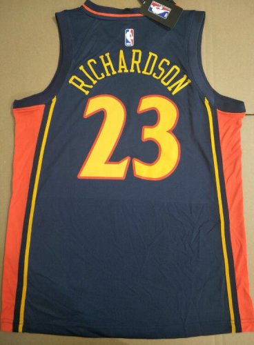 NBA 23 Richardson Warriors Maillot Retro Marine personnalisé imprimé